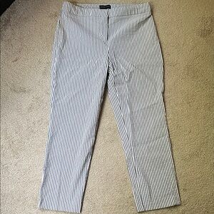 Adrienne Vittadini Women’s Navy and White Striped Dress Pants